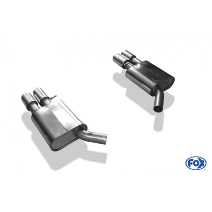 Sportschalldämpfer mit links/rechts je 2 Endrohren 90mm (Typ 16), inkl. (EG-) GENEHMIGUNG!