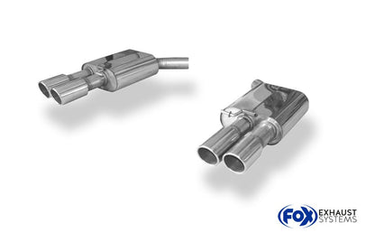 Sportschalldämpfer mit links/rechts je 2 Endrohren 90mm (Typ 16), inkl. (EG-) GENEHMIGUNG!