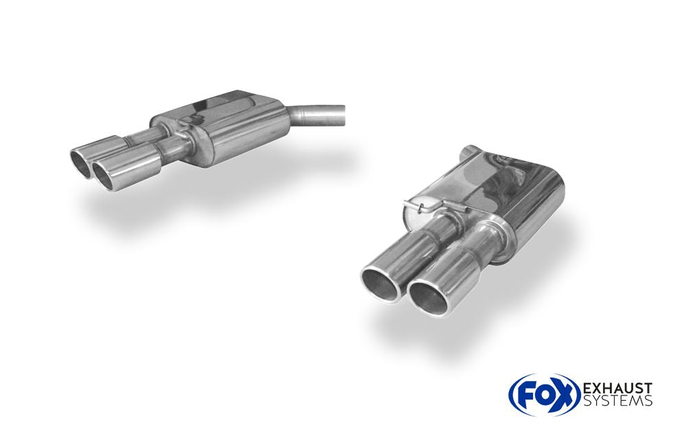 Sportschalldämpfer mit links/rechts je 2 Endrohren 90mm (Typ 16), inkl. (EG-) GENEHMIGUNG!
