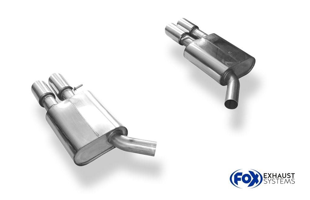 Sportschalldämpfer mit links/rechts je 2 Endrohren 90mm (Typ 16), inkl. (EG-) GENEHMIGUNG!