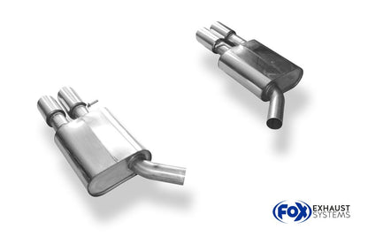 Sportschalldämpfer mit links/rechts je 2 Endrohren 90mm (Typ 16), inkl. (EG-) GENEHMIGUNG!