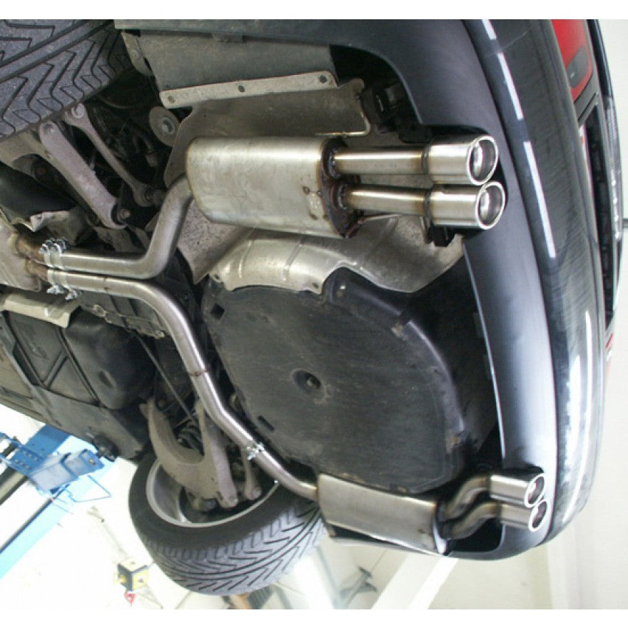 Sportschalldämpfer mit links/rechts je 2 Endrohren 76mm (Typ 17), inkl. (EG-) GENEHMIGUNG!