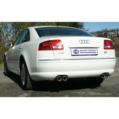 Sportschalldämpfer mit links/rechts je 2 Endrohren 80mm (Typ 17), inkl. TÜV-Teilegutachten!