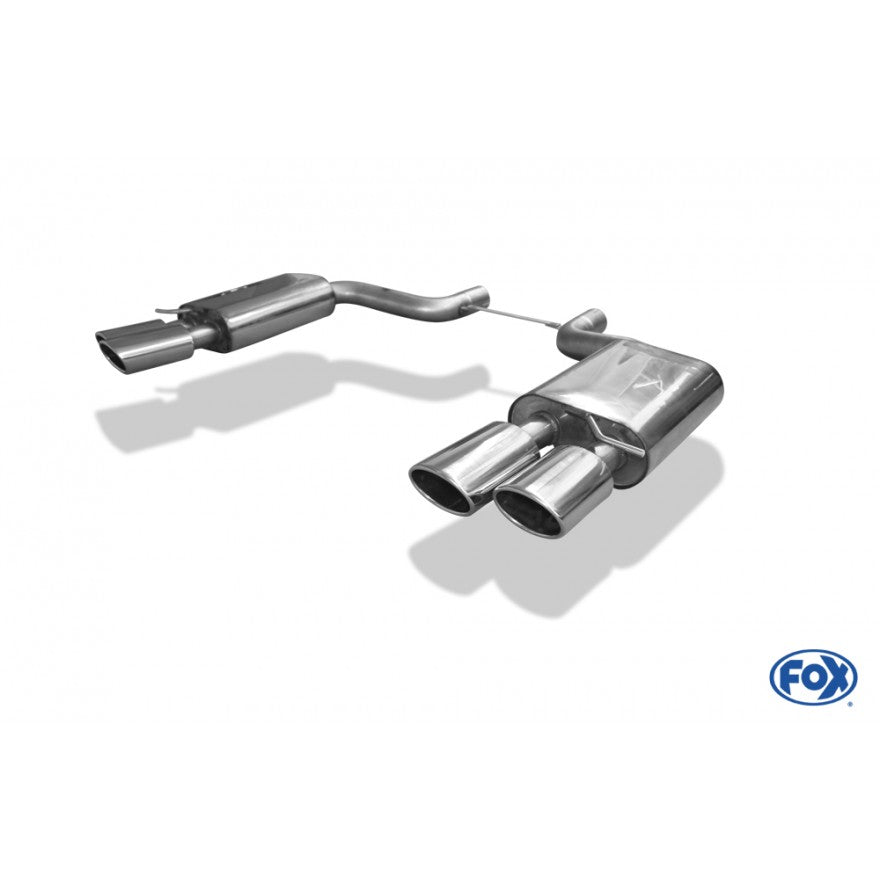 Sportschalldämpfer mit links/rechts je 2 Endrohre 115x85mm (Typ 32), inkl. TÜV-Teilegutachten!