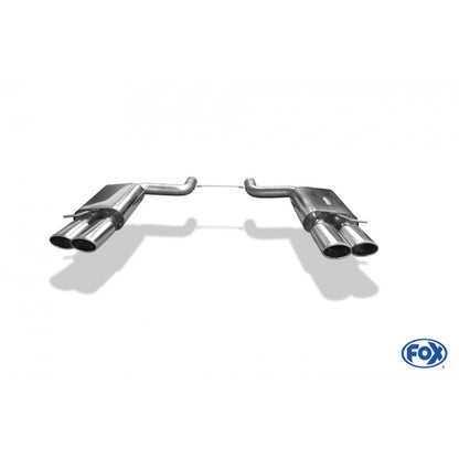 Sportschalldämpfer mit links/rechts je 2 Endrohre 115x85mm (Typ 32), inkl. TÜV-Teilegutachten!