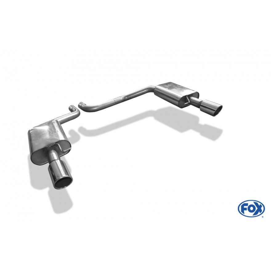 Sportauspuff Endschalldämpfer mit links/rechts je 1 Endrohr 100mm