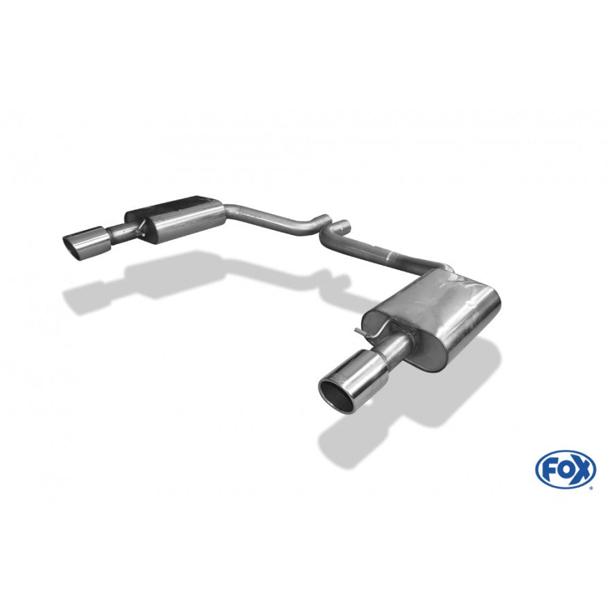 Sportauspuff Endschalldämpfer mit links/rechts je 1 Endrohr 100mm