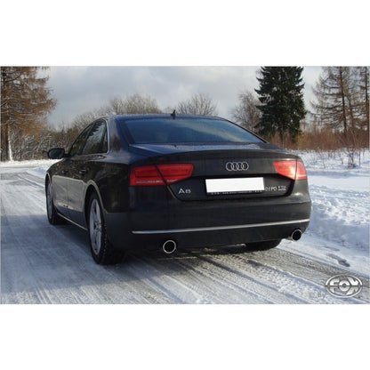 Sportauspuff Endschalldämpfer mit links/rechts je 1 Endrohr 100mm