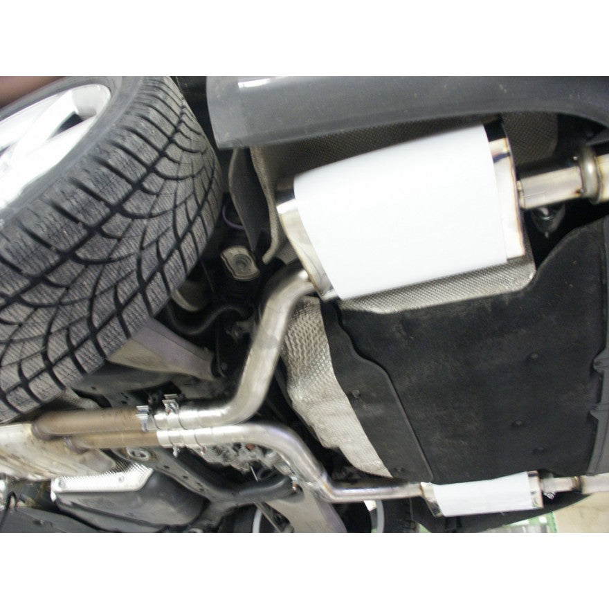 Sportauspuff Endschalldämpfer mit links/rechts je 1 Endrohr 100mm