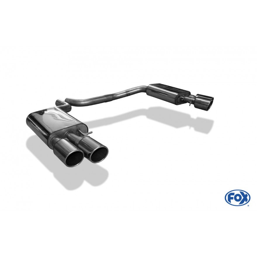 Sportschalldämpfer mit links/rechts je 2 Endrohren 100mm (Typ 16), inkl. (EG-) GENEHMIGUNG!