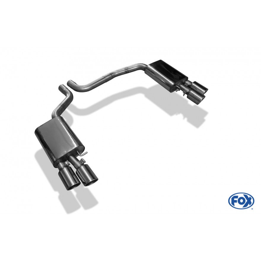 Sportschalldämpfer mit links/rechts je 2 Endrohren 100mm (Typ 16), inkl. (EG-) GENEHMIGUNG!