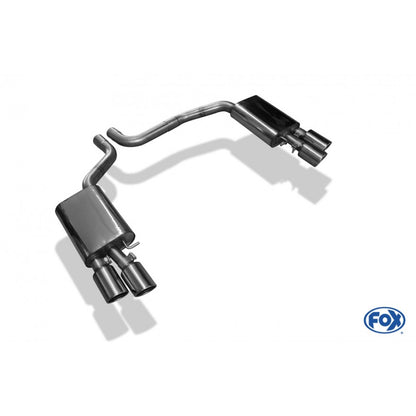 Sportschalldämpfer mit links/rechts je 2 Endrohren 100mm (Typ 16), inkl. (EG-) GENEHMIGUNG!