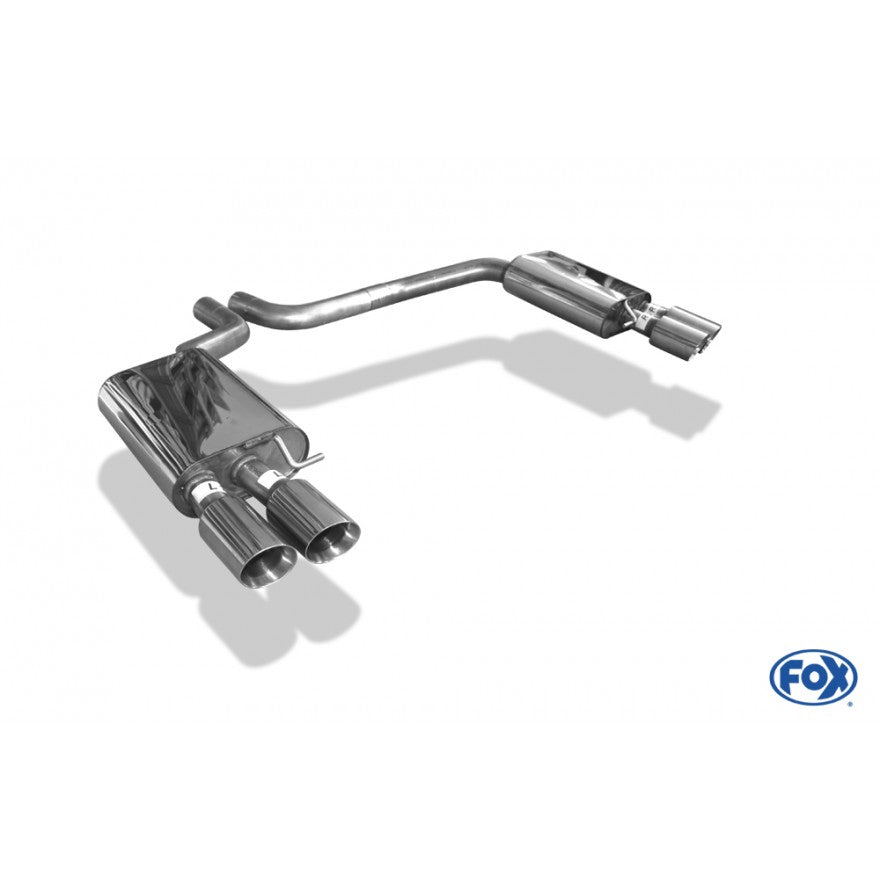Sportschalldämpfer mit links/rechts je 2 Endrohren 90mm (Typ 25), inkl. (EG-) GENEHMIGUNG!