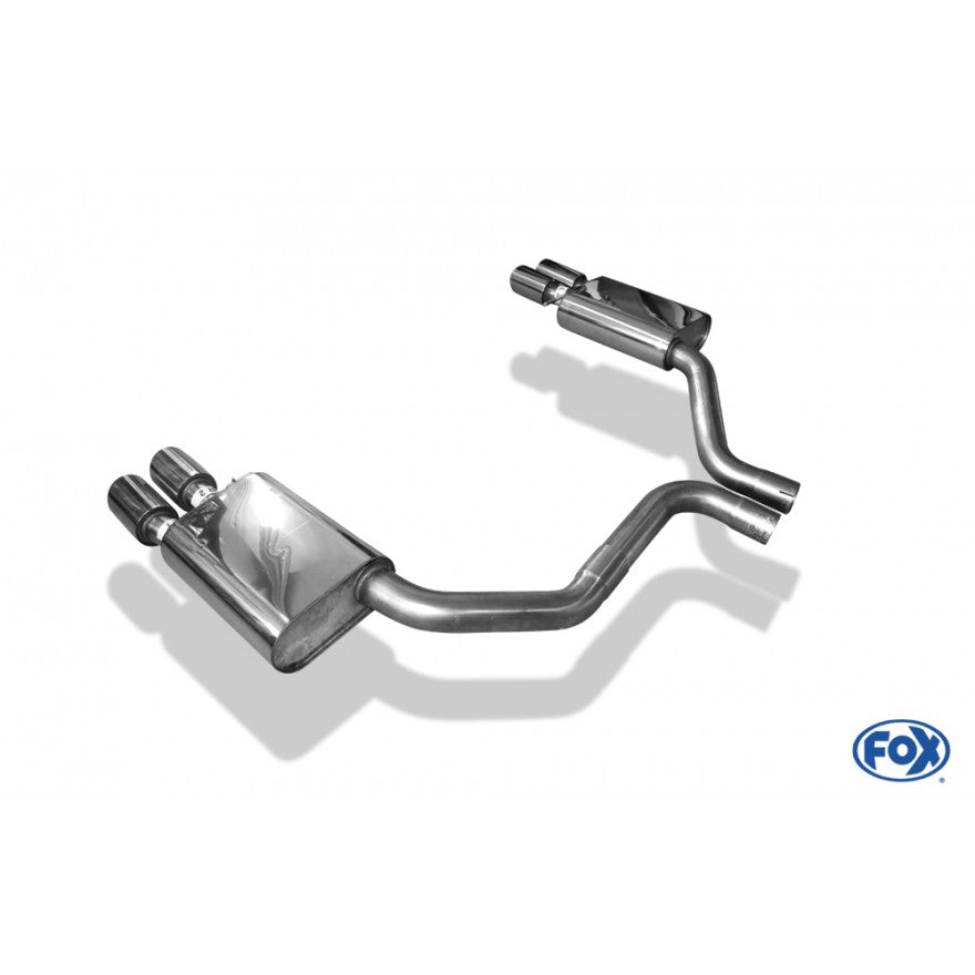 Sportschalldämpfer mit links/rechts je 2 Endrohren 90mm (Typ 25), inkl. (EG-) GENEHMIGUNG!