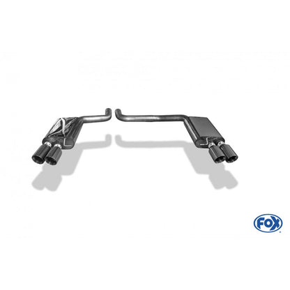 Sportschalldämpfer mit links/rechts je 2 Endrohren 90mm (Typ 25), inkl. (EG-) GENEHMIGUNG!