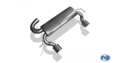 Sportschalldämpfer mit links/rechts je 1 Endrohr 100mm (Typ 16), inkl. (EG-) GENEHMIGUNG!