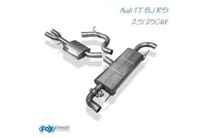 Anlage links/rechts mit Unterdruckklappe und Vorschalldämpfer, passend mit originalen Endrohrblenden, inkl. (EG-) GENEHMIGUNG!