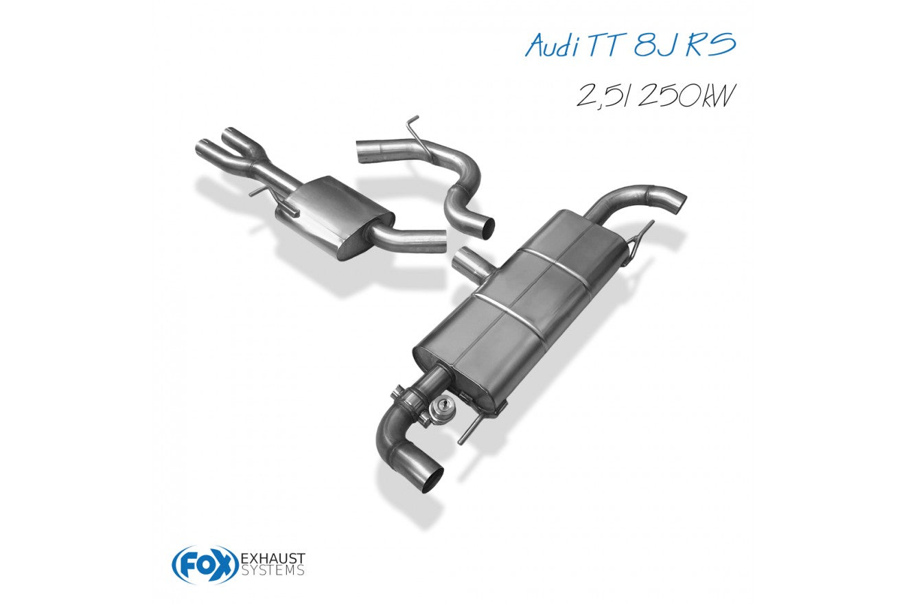 Anlage links/rechts mit Unterdruckklappe und Vorschalldämpfer, passend mit originalen Endrohrblenden, inkl. (EG-) GENEHMIGUNG!