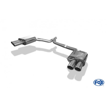 Sportschalldämpfer mit links/rechts je 2 Endrohren 80mm (Typ 17), inkl. (EG-) GENEHMIGUNG!