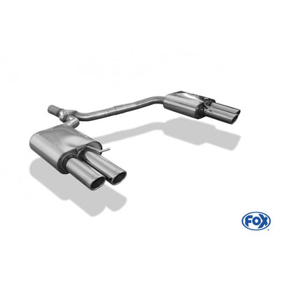 Sportschalldämpfer mit links/rechts je 2 Endrohren 88x74mm (Typ 32), inkl. (EG-) GENEHMIGUNG!