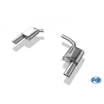 Sportschalldämpfer mit links/rechts je 1 Endrohr 100mm (Typ 17), inkl. (EG-) GENEHMIGUNG!