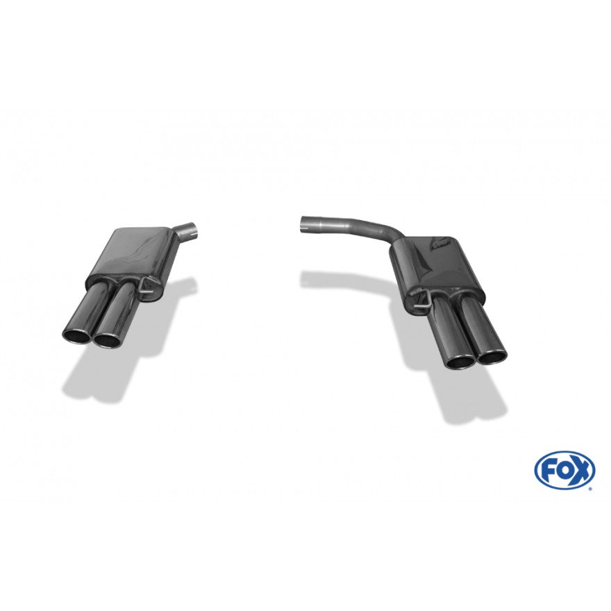 Sportschalldämpfer mit links/rechts je 2 Endrohren 90mm (Typ 17), inkl. (EG-) GENEHMIGUNG!