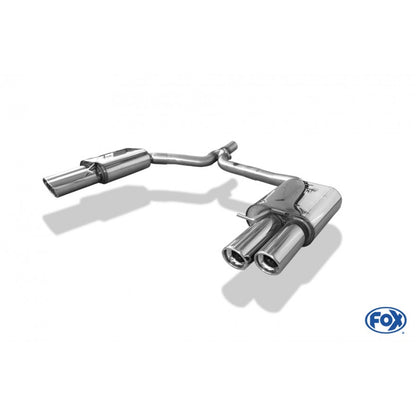 Sportschalldämpfer mit links/rechts je 2 Endrohren 90mm (Typ 17), inkl. (EG-) GENEHMIGUNG!