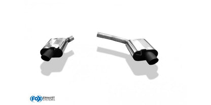 Sportschalldämpfer mit links/rechts je 2 Endrohren 115x85mm (Typ 38) schwarz lackiert RS-Optik, inkl. (EG-) GENEHMIGUNG!