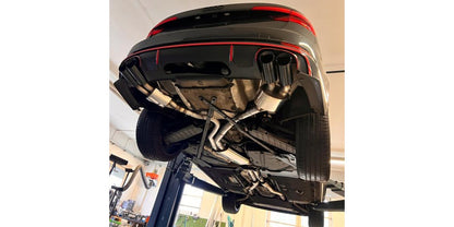 Komplettanlage mit links/rechts je 2 Endrohren 100mm (Typ 25) schwarz emalliert, inkl. (EG-) GENEHMIGUNG!