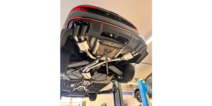 Komplettanlage mit links/rechts je 2 Endrohren 100mm (Typ 25) schwarz emalliert, inkl. (EG-) GENEHMIGUNG!