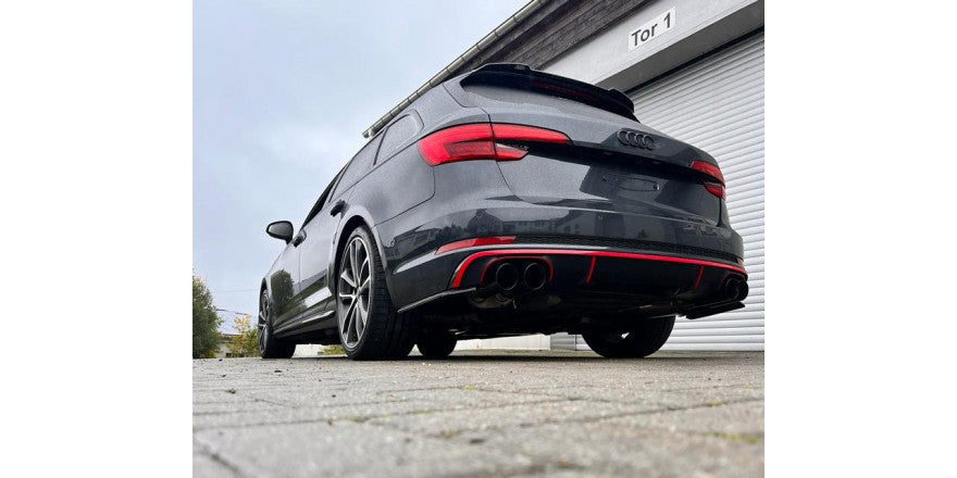 Komplettanlage mit links/rechts je 2 Endrohren 100mm (Typ 25) schwarz emalliert, inkl. (EG-) GENEHMIGUNG!