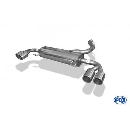 Sportschalldämpfer mit links/rechts je 2 Endrohren 90mm (Typ 12), inkl. (EG-) GENEHMIGUNG!