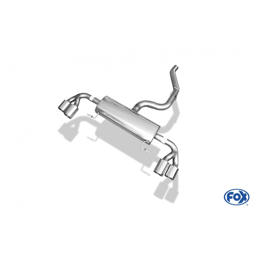 Sportschalldämpfer mit links/rechts je 2 Endrohren 90mm (Typ 12), inkl. (EG-) GENEHMIGUNG!