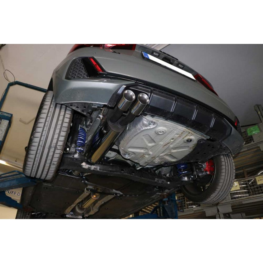 Sportschalldämpfer 2 Endrohren 76mm (Typ 25), inkl. (EG-) GENEHMIGUNG!