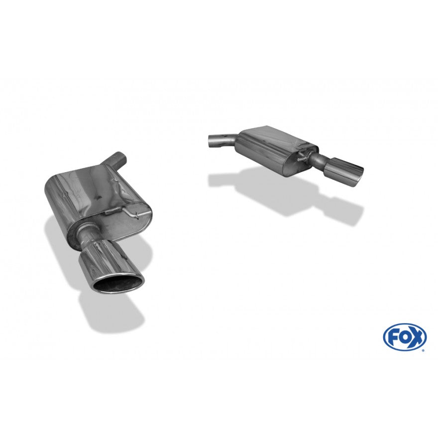 Sportschalldämpfer mit links/rechts je 1 Endrohr 115x85mm (Typ 38), inkl. (EG-) GENEHMIGUNG!
