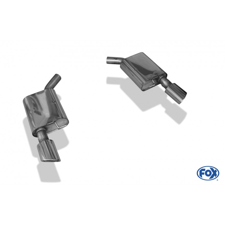 Sportschalldämpfer mit links/rechts je 1 Endrohr 115x85mm (Typ 38), inkl. (EG-) GENEHMIGUNG!