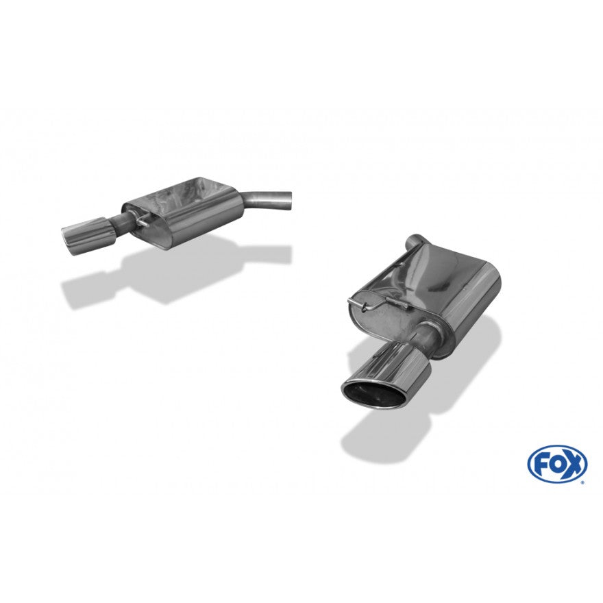 Sportschalldämpfer mit links/rechts je 1 Endrohr 115x85mm (Typ 38), inkl. (EG-) GENEHMIGUNG!