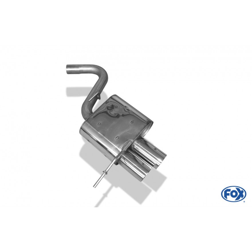 Sportschalldämpfer mit 2 Endrohren 76mm (Typ 10), KEINE (EG-) GENEHMIGUNG!