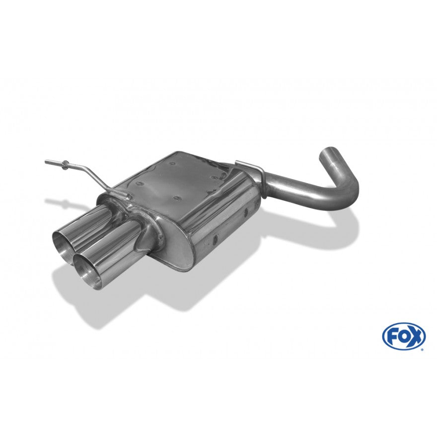 Sportschalldämpfer mit 2 Endrohren 76mm (Typ 10), KEINE (EG-) GENEHMIGUNG!