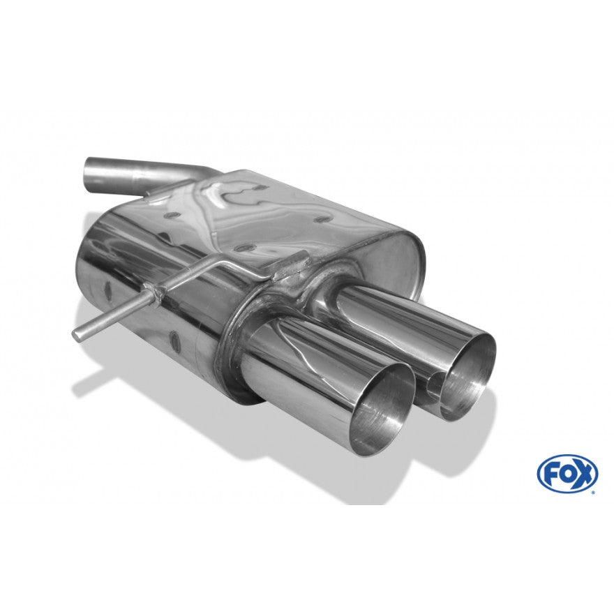 Sportschalldämpfer mit 2 Endrohren 76mm (Typ 10), inkl. TÜV-Teilegutachten!