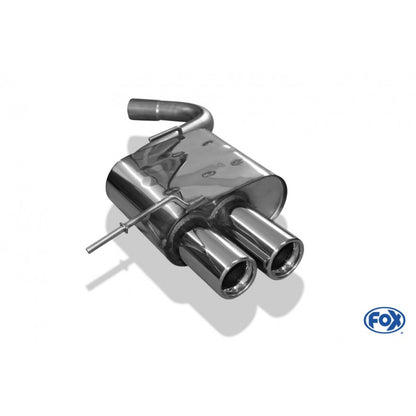 Sportschalldämpfer mit 2 Endrohren 76mm (Typ 13), inkl. TÜV-Teilegutachten!