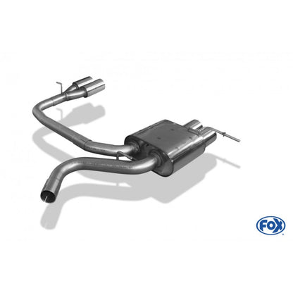 Sportschalldämpfer mit links/rechts je 2 Endrohren 76mm (Typ 10), KEINE (EG-) GENEHMIGUNG!