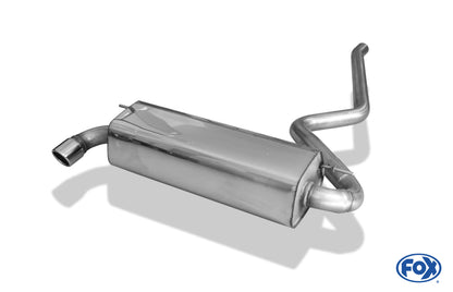 Sportschalldämpfer mit 1 Endrohr 76mm (Typ 16), inkl. (EG-) GENEHMIGUNG!