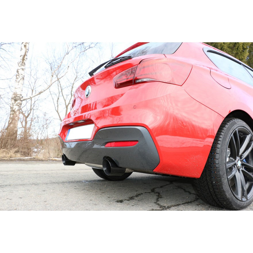 Sportschalldämpfer mit links/rechts je 1 Endrohr 100mm schwarz (Typ 25), inkl. (EG-) GENEHMIGUNG!