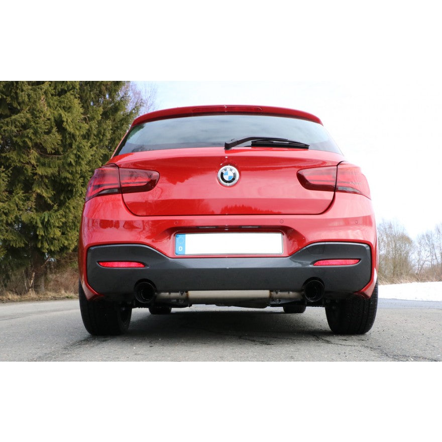 Sportschalldämpfer mit links/rechts je 1 Endrohr 100mm schwarz (Typ 25), inkl. (EG-) GENEHMIGUNG!