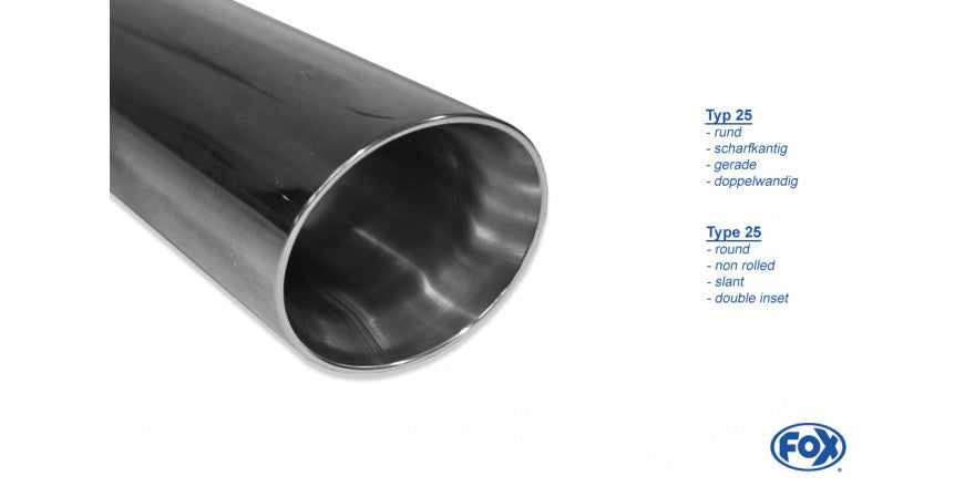 Sportschalldämpfer mit links/rechts je 1 Endrohr 100mm (Typ 25), inkl. (EG-) GENEHMIGUNG!