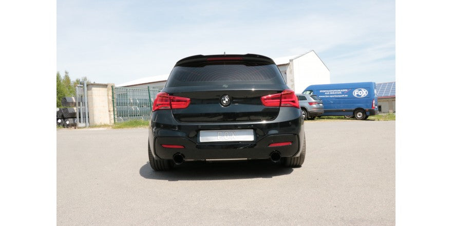 Sportschalldämpfer mit links/rechts je 1 Endrohr 100mm (Typ 25) schwarz emailliert, inkl. (EG-) GENEHMIGUNG!