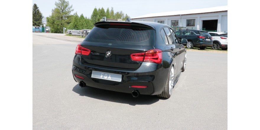 Sportschalldämpfer mit links/rechts je 1 Endrohr 100mm (Typ 25) schwarz emailliert, inkl. (EG-) GENEHMIGUNG!