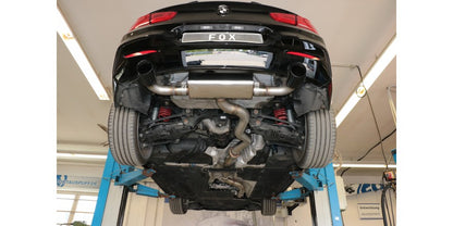 Sportschalldämpfer mit links/rechts je 1 Endrohr 100mm (Typ 25) schwarz emailliert, inkl. (EG-) GENEHMIGUNG!