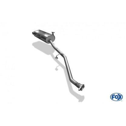 Halbanlage ab KAT (2-Loch Flansch) mit 1 Endrohr 135x80mm (Typ 53), inkl. (EG-) GENEHMIGUNG!